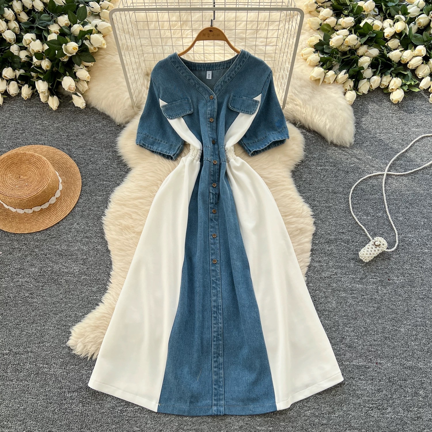 Only one for me denim dress DD93 images